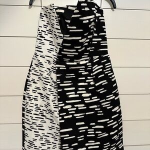 Cameo Monochrome Strapless Dress
